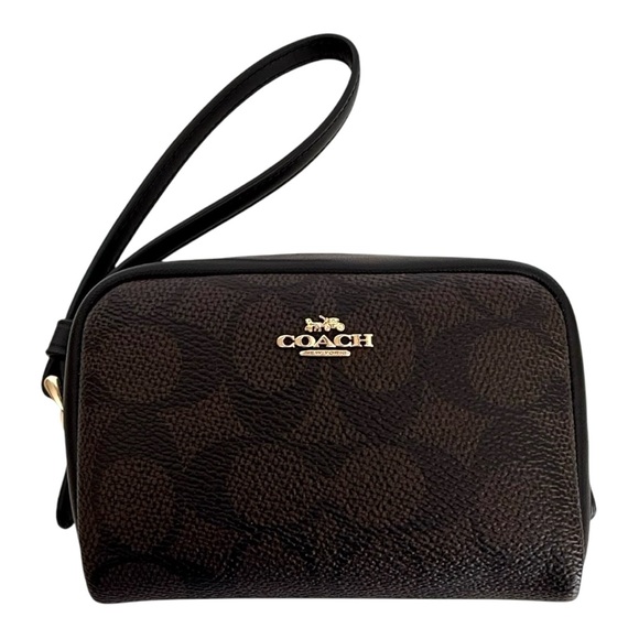 Coach Pouch Wristlet Signature - Picture 1 of 9